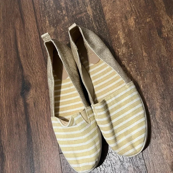 Kim Rogers Striped Glitter Flats 7.5 - Picture 4 of 5